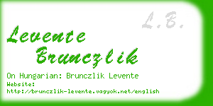 levente brunczlik business card